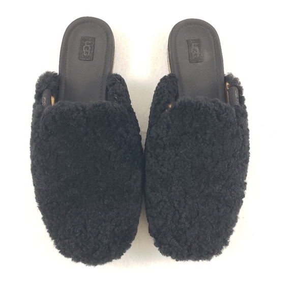 UGG NWOB Janaya Cozy Mule Slip On Slippers Black Women's Size 9 - Picture 3 of 11
